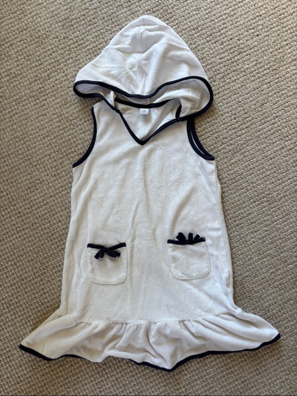 Janie and Jack Hooded Sleeveless Terrycloth Sundress or Swim Cover Up, Size 5